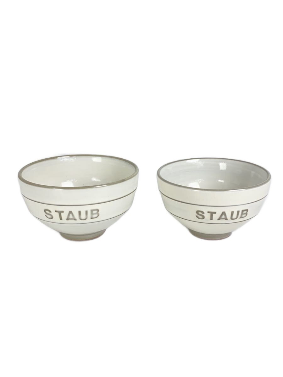 【中古】Staub◆Le Chawan Pair Set(M&L)/2点セット/グレー【キッチン用品】