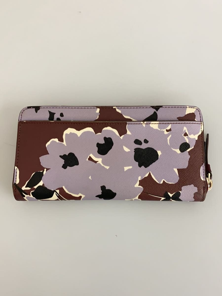 【中古】kate spade new york◆長財布/サフィアーノレザー/BRW/花柄/レディース/WLR...