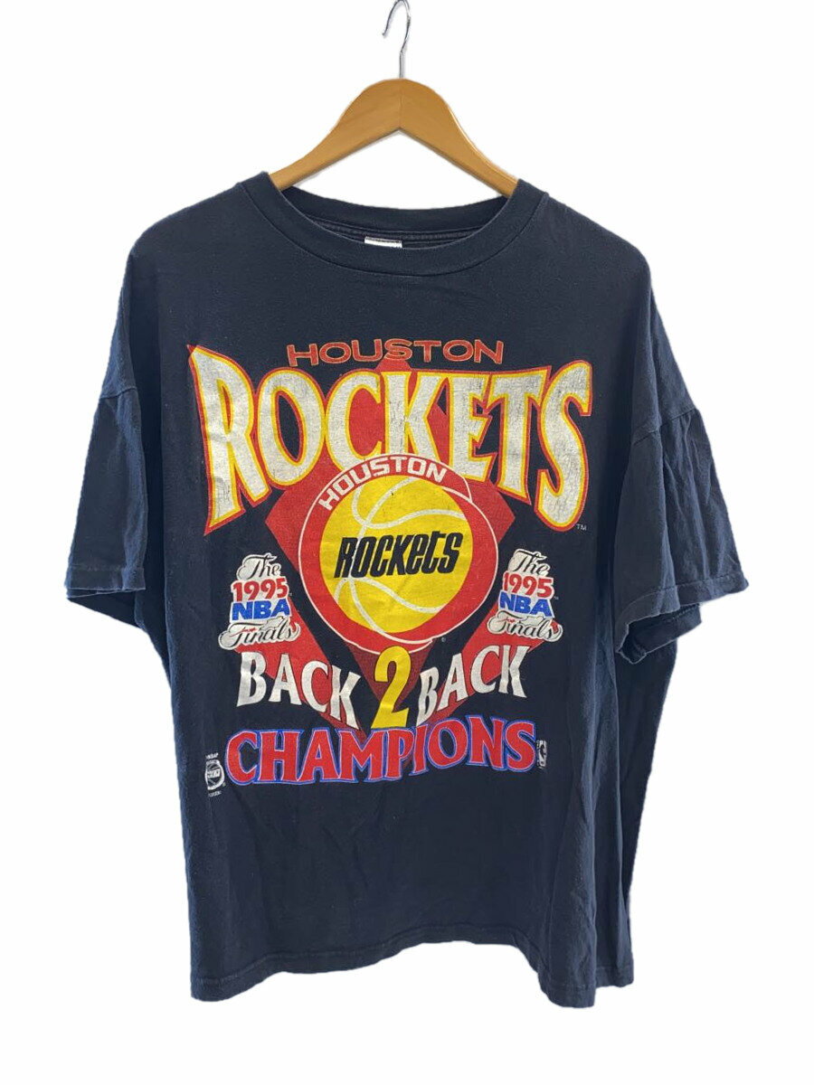 【中古】TRUE-FAN/90s/ROCKETS/Tシャツ/XL/コットン/BLK//【メンズウェア】