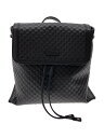 【中古】GUCCI◆リュック/レザー/BLK/モノグラム/SW4320/マイクログッチ【バッグ】