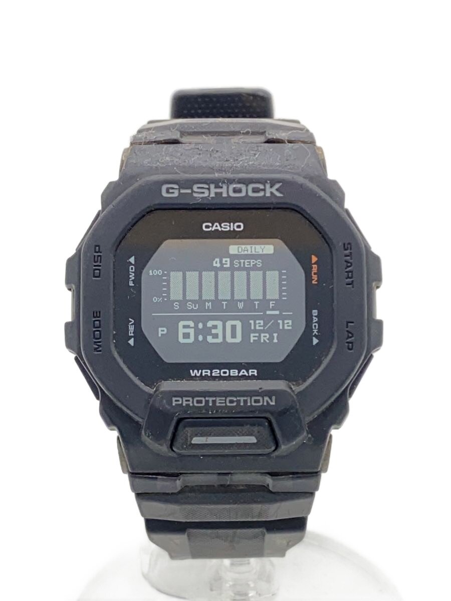 【中古】CASIO◆クォーツ腕時計_G-SHOCK/デジタル/ラバー/BLK/BLK/SS【服飾雑貨他】