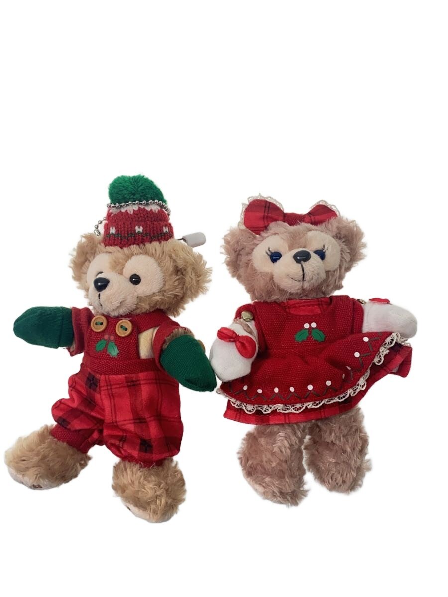 【中古】Disney RESORT◆ぬいぐるみバッジ/Christmas/2013/ダッフィー&シェリーメイ/タグ無【ホビー】