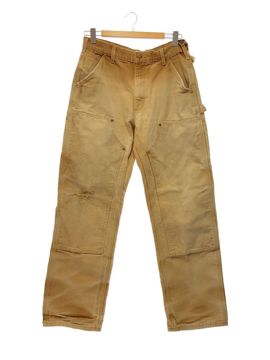 【中古】Carhartt◆00s/USA製/破れ有/ボトム/33/コットン/BEG/無地//【メンズウェア】