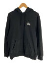 【中古】STUSSY◆パーカー/M/コットン/BLK/Z4000SAS17【メンズウェア】