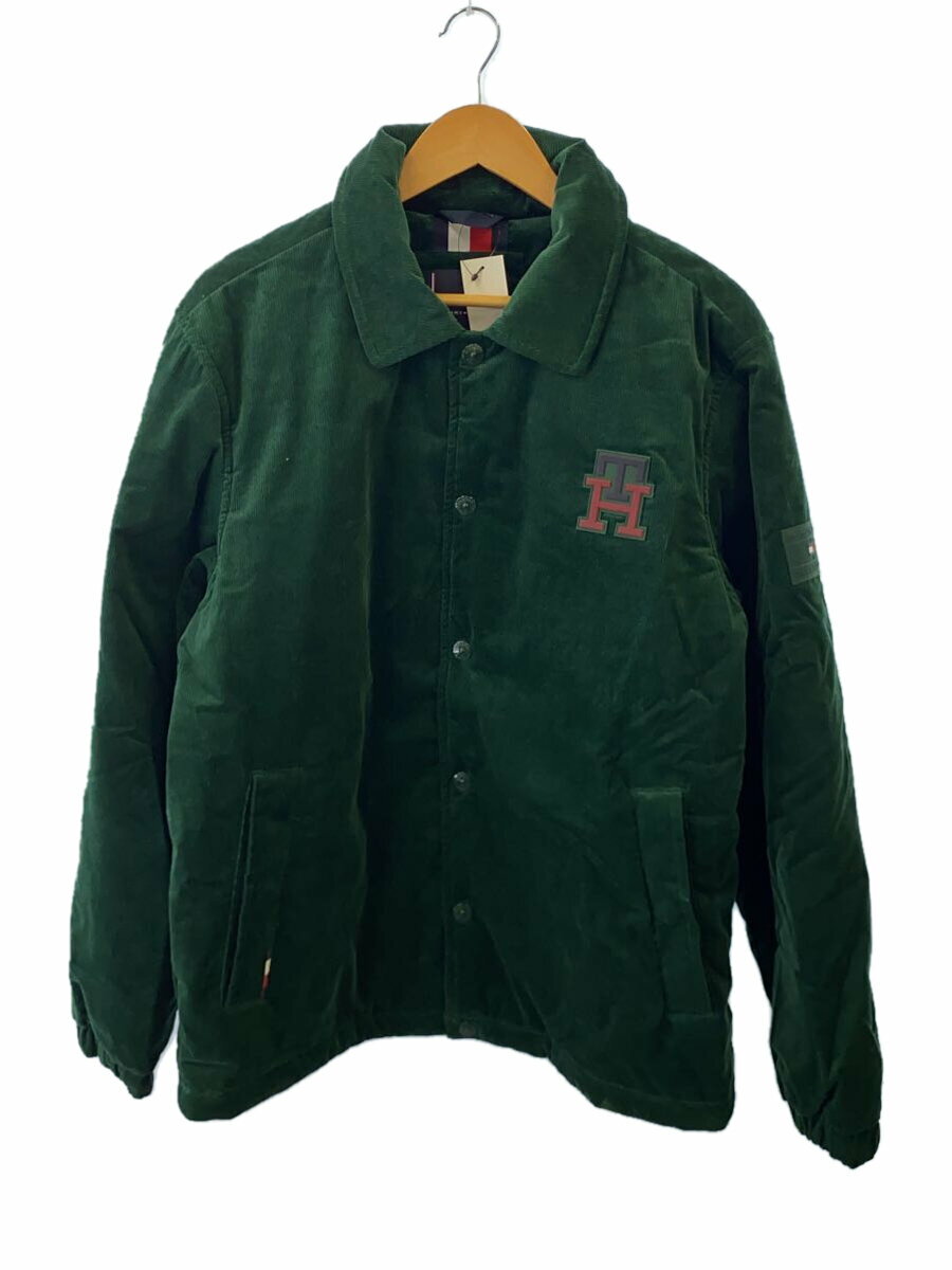 【中古】TOMMY HILFIGER◆ジャケット/L/ポリエステル/GRN/MW0MW28076【メンズウェア】