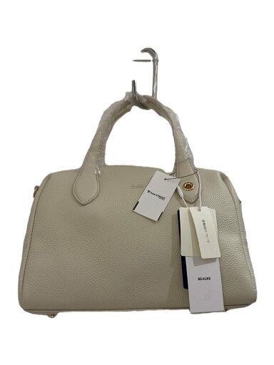 【中古】Beaure◆ハンドバッグ/レザー/CRM/無地/310-04-1212-0800【バッグ】 【中古】Beaure◆ハンドバッグ/レザー/CRM/無地/310-04-1212-0800【バッグ】