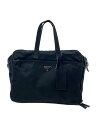 【中古】PRADA◆ブリーフケース/ナイロン/BLK/無地/2ve407【バッグ】