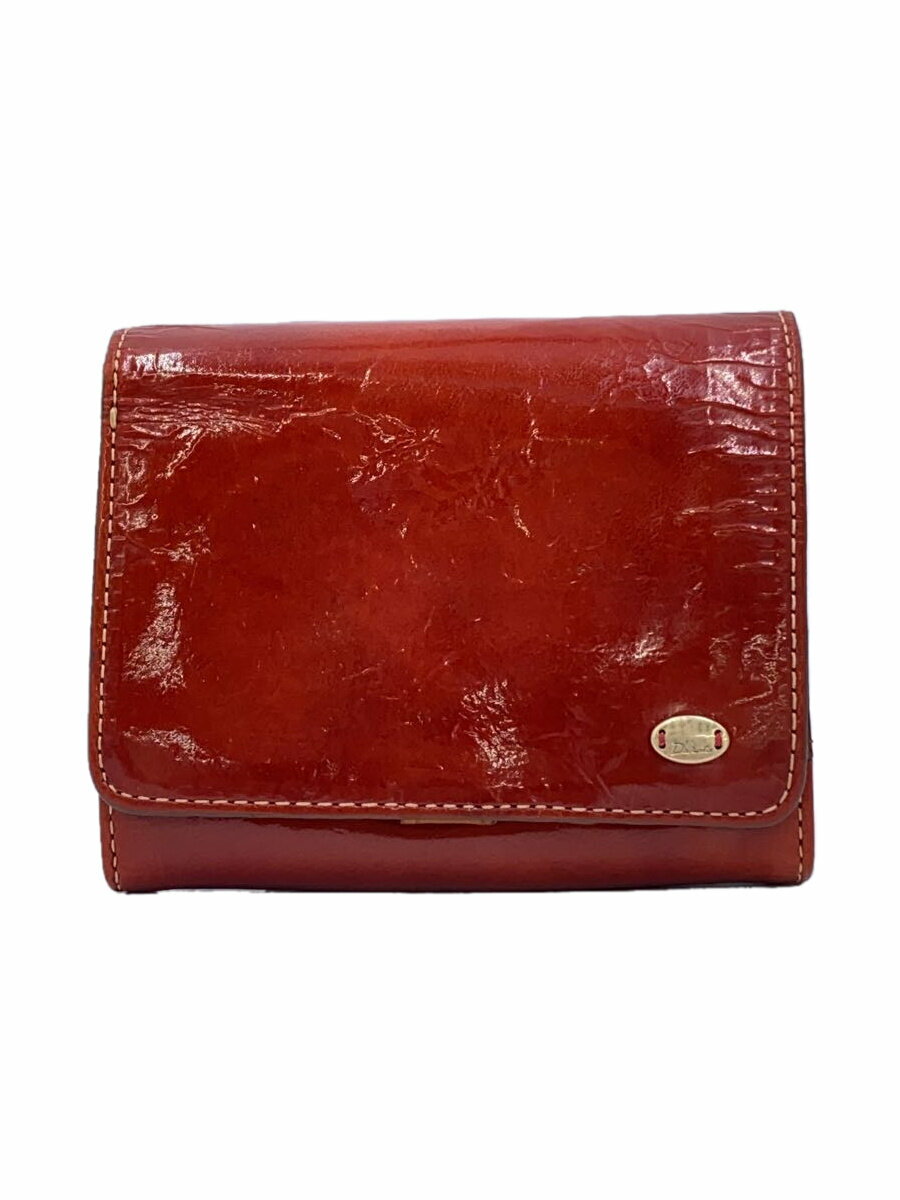 【中古】DAKOTA◆2つ折り財布/レザー/RED/レディース【服飾雑貨他】