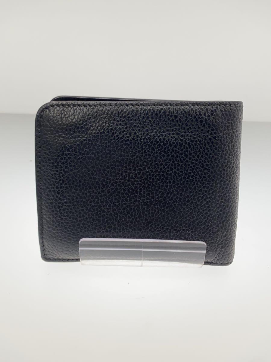 【中古】Christian Dior◆2つ折り財布/レザー/BLK/無地/メンズ/10-BO-1220【服飾雑貨他】
