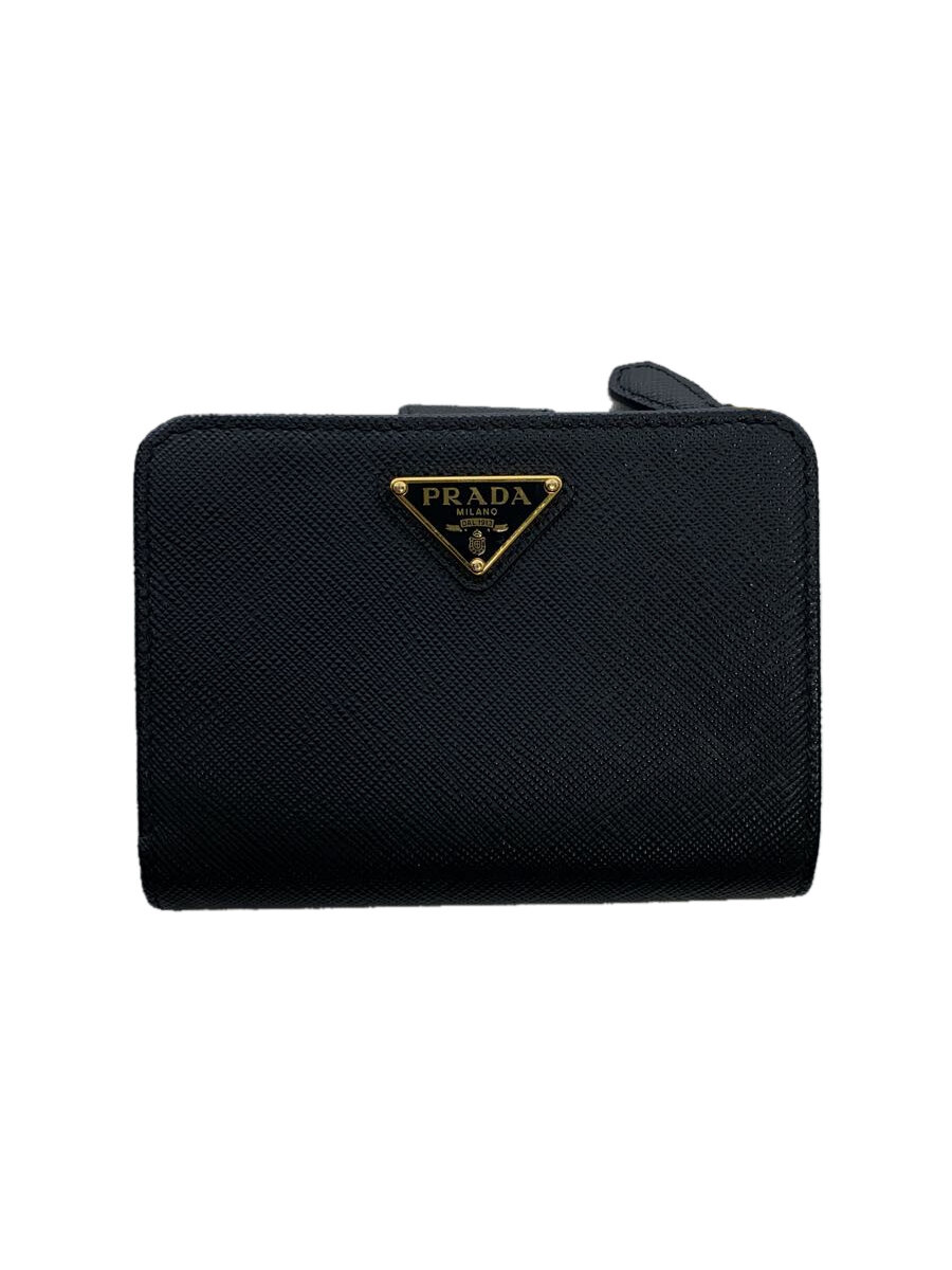 【中古】PRADA◆2つ折り財布/--/BLK/メンズ/1ML018【服飾雑貨他】