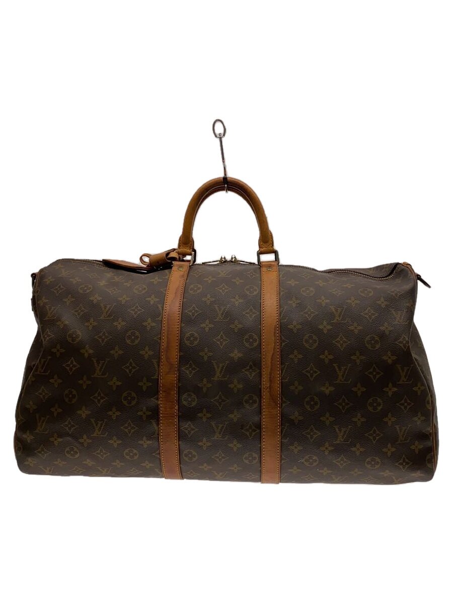 LOUIS VUITTON - 【中古】LOUIS VUITTON◆キーポル・バンドリエール55_モノグラム・キャンバス_BRW/PVC/BRW【バッグ】