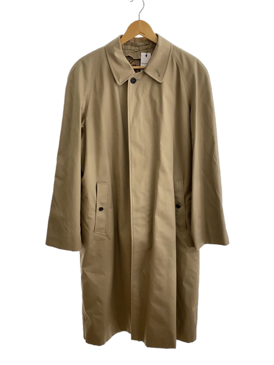 【中古】BURBERRY LONDON◆ステンカラーコート/ノバチェックライナー付/ウール/BEG/無地【メンズウェア】