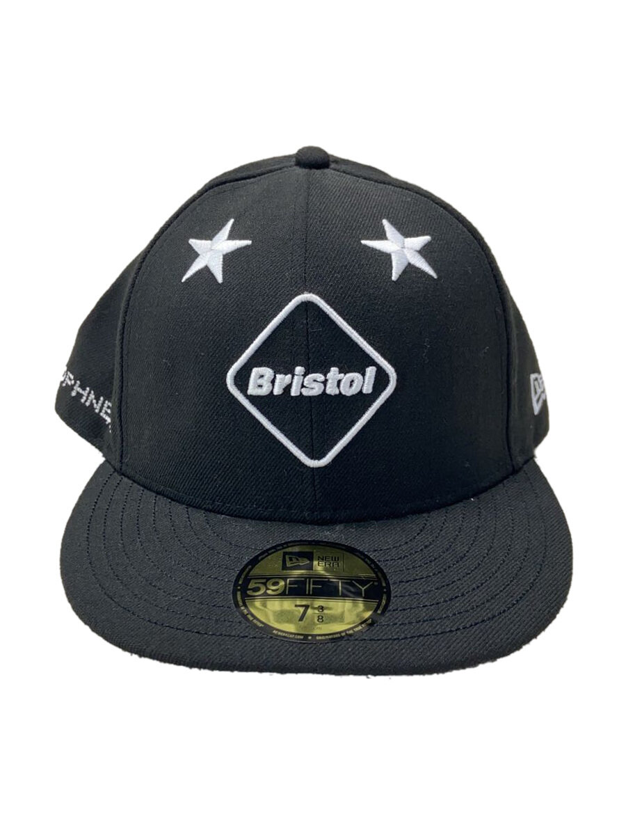 【中古】F.C.R.B.(F.C.Real Bristol)◆キャップ/7 3/8/ウール/BLK/無地/メンズ【服飾雑貨他】