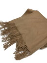 【中古】pure cashmere◆マフラー/カシミア/BEG/無地/レディース【服飾雑貨他】
