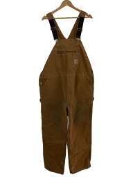 【中古】Carhartt◆ダブルニーダックオーバーオール/46×30/コットン/CML/無地/14806【メンズウェア】