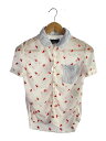 【中古】tricot COMME des GARCONS◆シアーブラウス/ギャザー/S/ポリエステル/WHT/花柄【レディースウェア】(4)