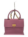【中古】Salvatore Ferragamo◆トリフォリオ/ショルダーバッグ/レザー/ピンク/0892【バッグ】
