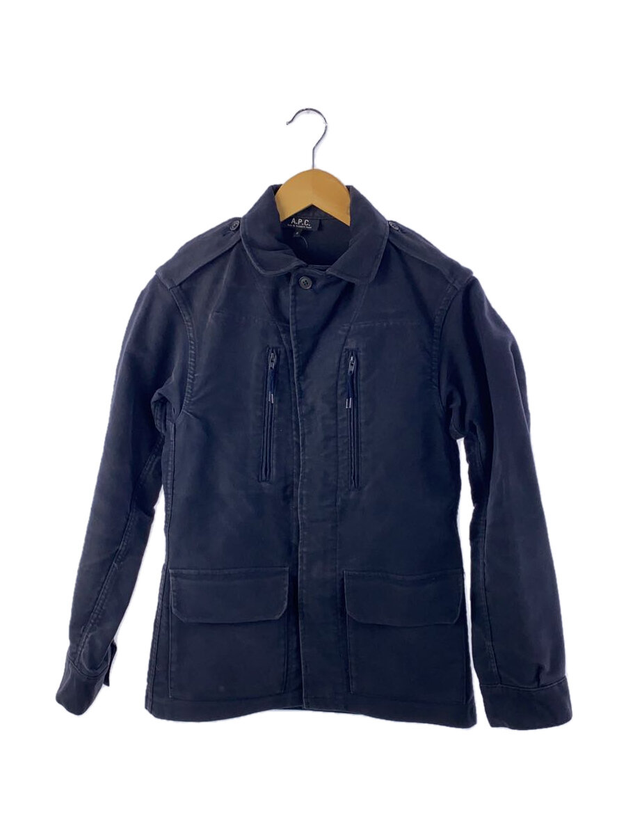 【中古】A.P.C.◆80-90s/モールスキン/フランス製/S/F-2/BLK/無地/D-TK447【メンズウェア】