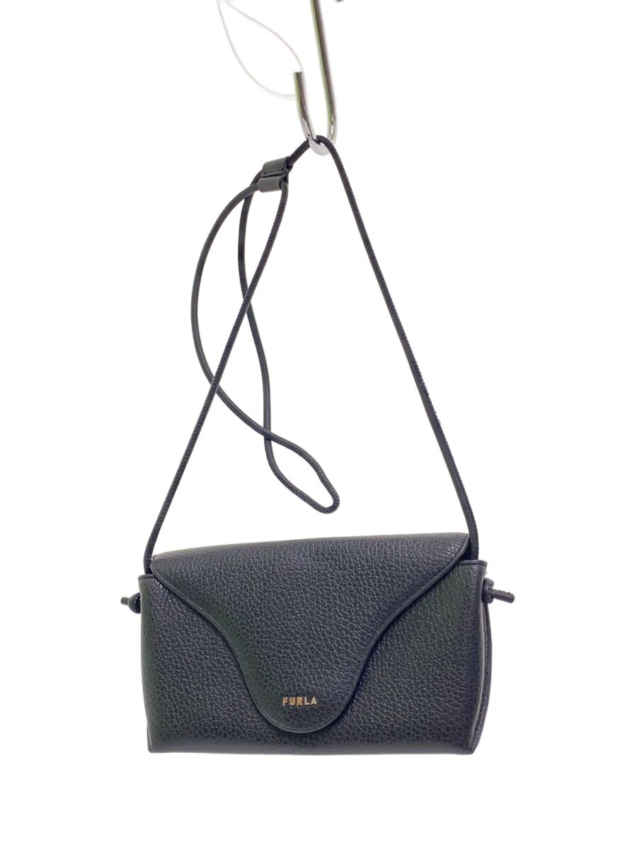 Furla - 【中古】FURLA◆ショルダーバッグ/レザー/BLK/we00188【バッグ】