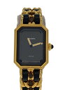 【中古】CHANEL◆クォーツ腕時計/アナログ/--/BLK/GLD【服飾雑貨他】