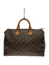 【中古】LOUIS VUITTON◆1)スピーディ35_モノグラム・キャンバス/PVC/BRW【バッグ】