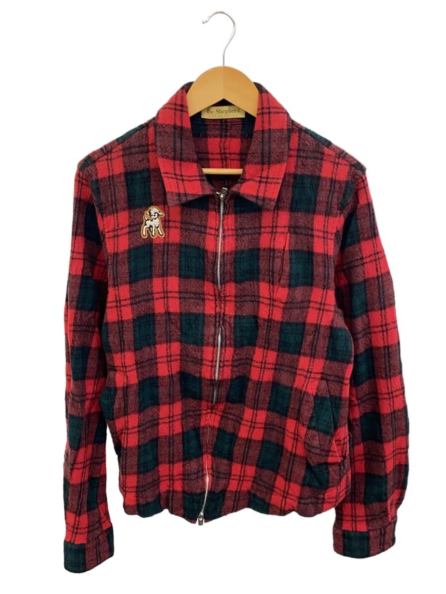Rakuten - 【中古】UNDERCOVER◆the Shepherd/ダブルジップジャケット/2/ウール/RED/チェック/USV4201【メンズウェア】