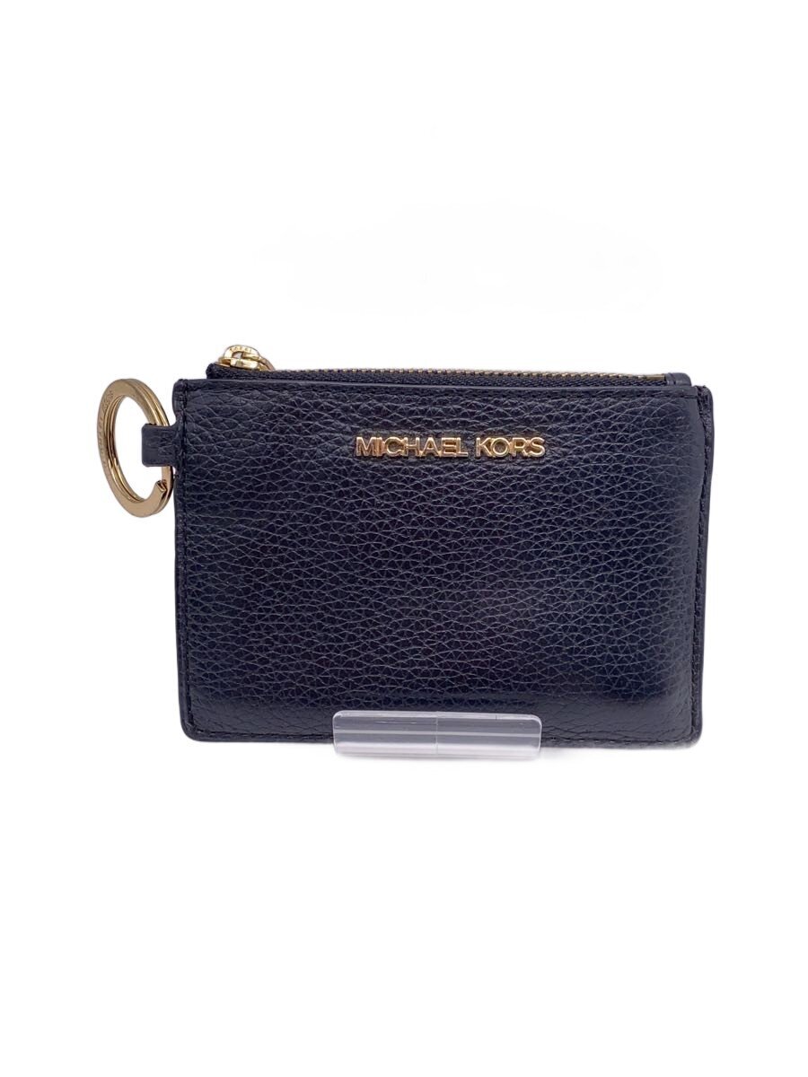 【中古】MICHAEL KORS◆パスケース/レザー/BLK/無地/レディース/35T0GTVD5T【服飾雑貨他】