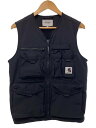【中古】Carhartt◆WIP/HAYES VEST/XS/ナイロンベスト/ブラック/5670.19P/ヘイズベスト【メンズウェア】