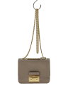 【中古】FURLA◆ショルダーバッグ/レザー/GRY/無地/G7597【バッグ】