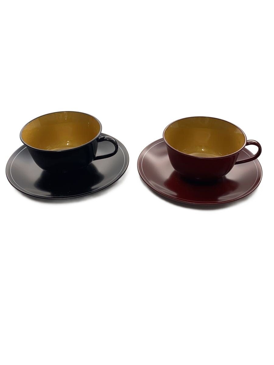 【中古】カップ&ソーサー/2点セット/BLK/漆器//【キッチン用品】