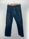 【中古】WAREHOUSE◆1001/耳付き/隠しリベット/ボタンフライ/レザーパッチ/ボトム/33/デニム/NVY/無地//【メンズウェア】