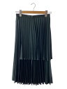 【中古】noir kei ninomiya◆20SS/サテンプリーツスカート/S/ポリエステル/GRN/3E-S016【レディースウェア】