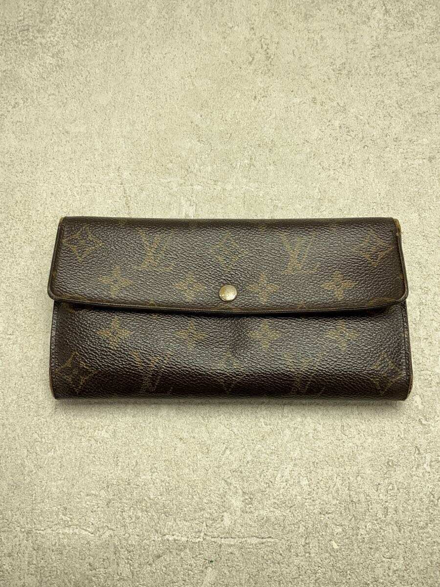 Rakuten - 【中古】LOUIS VUITTON◆ルイヴィトン/M61734/ポルト・フォイユ・サラ/モノグラム・キャンバス/ブラウン【服飾雑貨他】