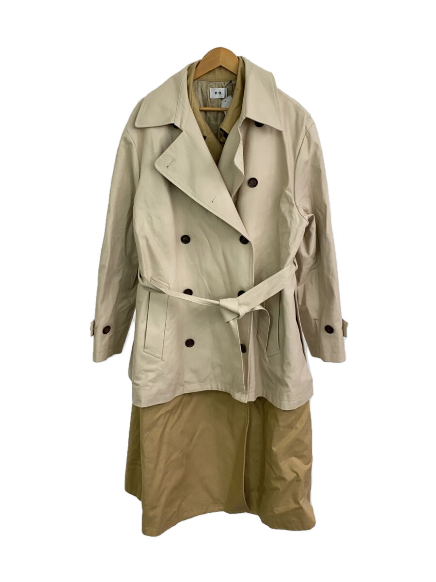 【中古】no.◆20AW/LAYERED TRENCH COAT/コート/2/コットン/BEG/20-FW-CO-01/少々シミ【メンズウェア】