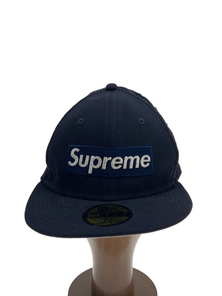 Supreme◆box logo mesh back new era/キャップ/7 3/8/ポリエステル/BLK/メンズ
