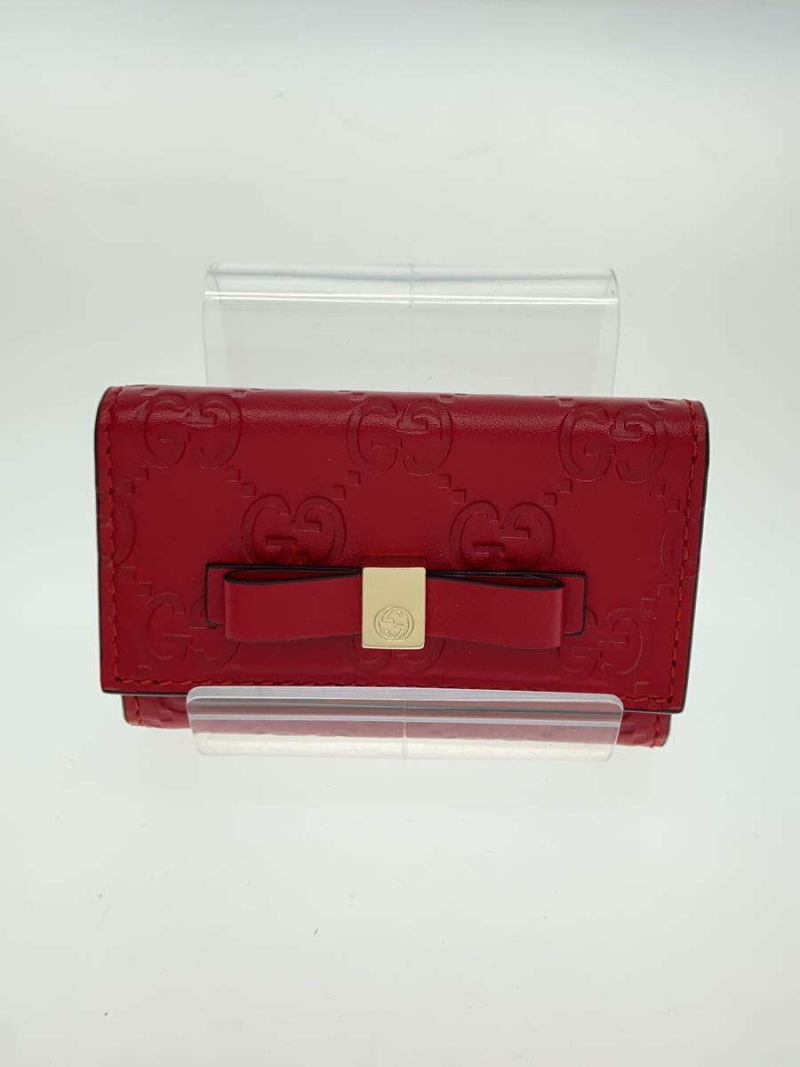 【中古】GUCCI◆グッチ/キーケース/レザー/RED/レディース/388682・493075【服飾雑貨他】