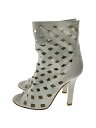 【中古】JIMMY CHOO◆ブーツ/37/GRY/スウェード【シューズ】