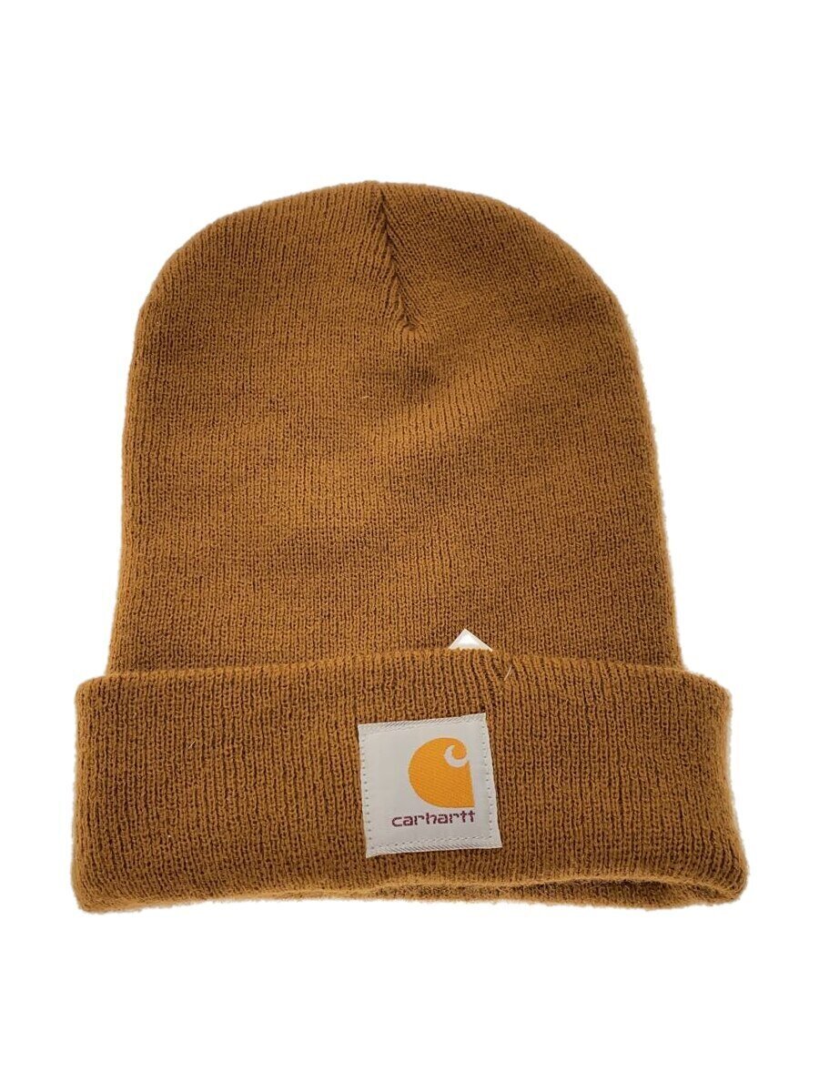 【中古】Carhartt◆ニットキャップ/FREE/ウール/CML/無地/レディース【服飾雑貨他】