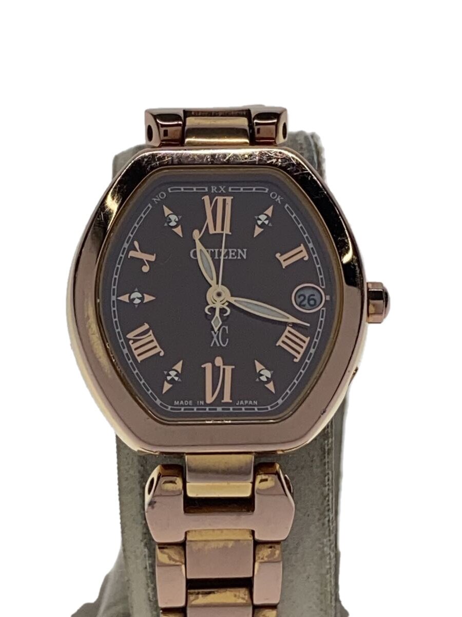 Other - 【中古】CITIZEN◆ソーラー腕時計/アナログ/ステンレス/BRW/GLD/SS/H058-T019129【服飾雑貨他】