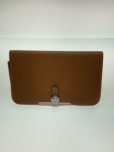 【中古】HERMES◆長財布/レザー/キャメル/無地/レディース/ドゴンGM/エルメス【服飾雑貨他】 【中古】HERMES◆長財布/レザー/キャメル/無地/レディース/ドゴンGM/エルメス【服飾雑貨他】