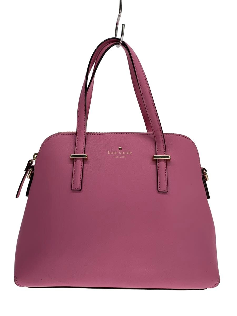 【中古】kate spade new york◆ハンドバッグ/レザー/PNK/無地/pxru4471//【バッグ】