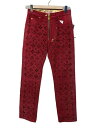 【中古】MASU◆ボトム/42/山羊革/RED/MVFW-PT0722【レディースウェア】