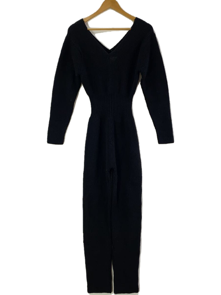 【中古】WRYHT◆BALLET SUITS/オールインワン/2/ウール/BLK/182WT-KN04//【レディースウェア】