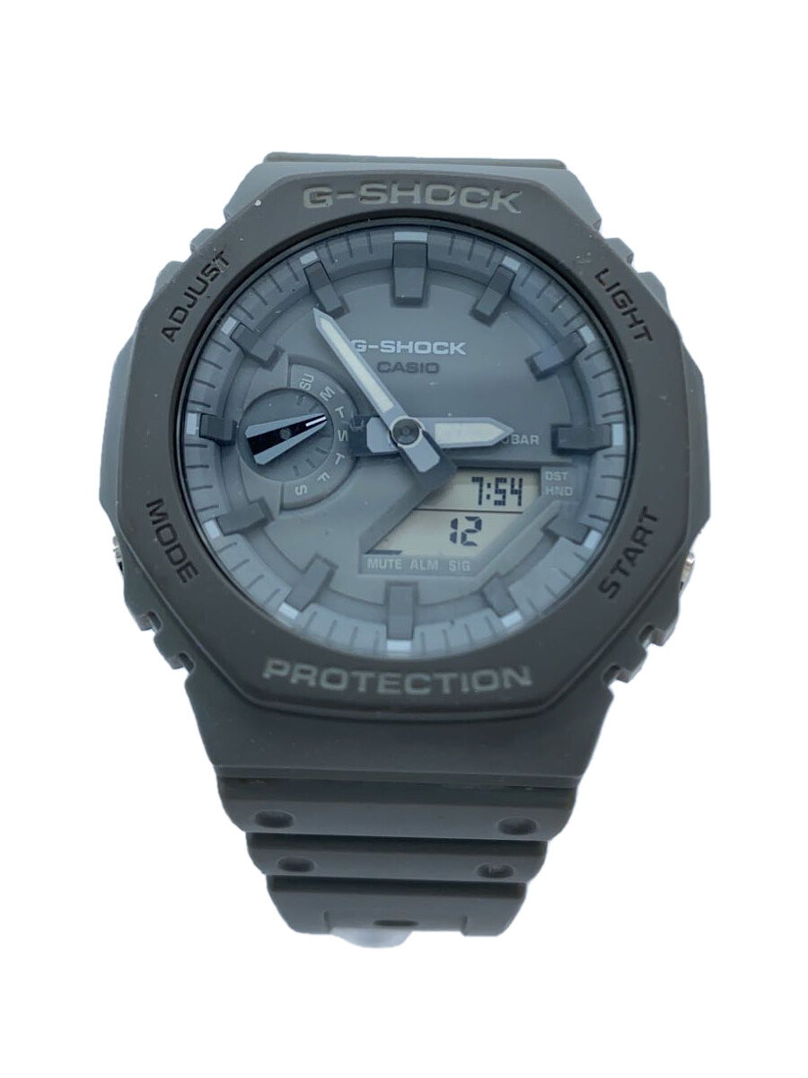 【中古】CASIO◆自動巻腕時計/デジアナ/ラバー/GA-2110ET【服飾雑貨他】