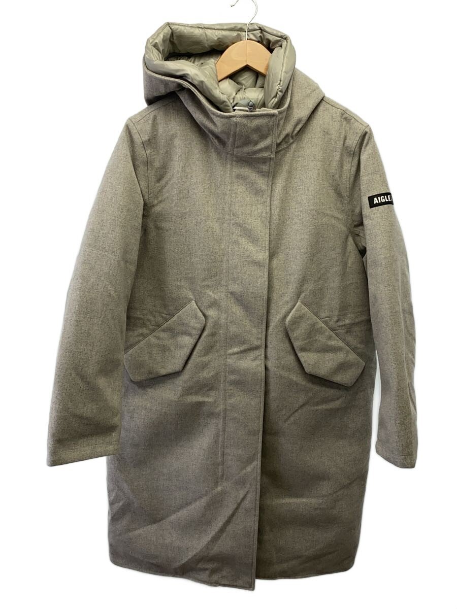 AIGLE◆Very Warm Long Wollen Parka/中綿/38/グレー/AIW23WOUI008