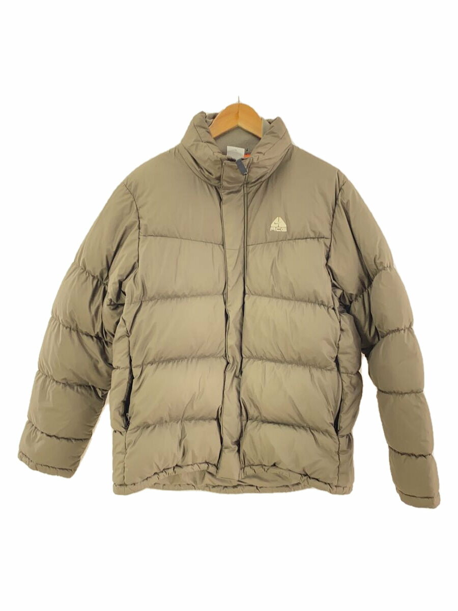 【中古】NIKE ACG◆ダウンジャケット/3/ポリエステル/KHK/266063-240【メンズウェア】