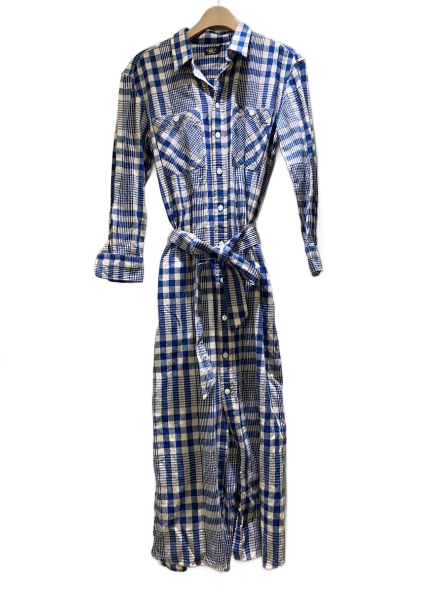 RRL◆Plaid Cotton-Linen Shirtdress/シャツワンピース//コットン/BEG/チェック