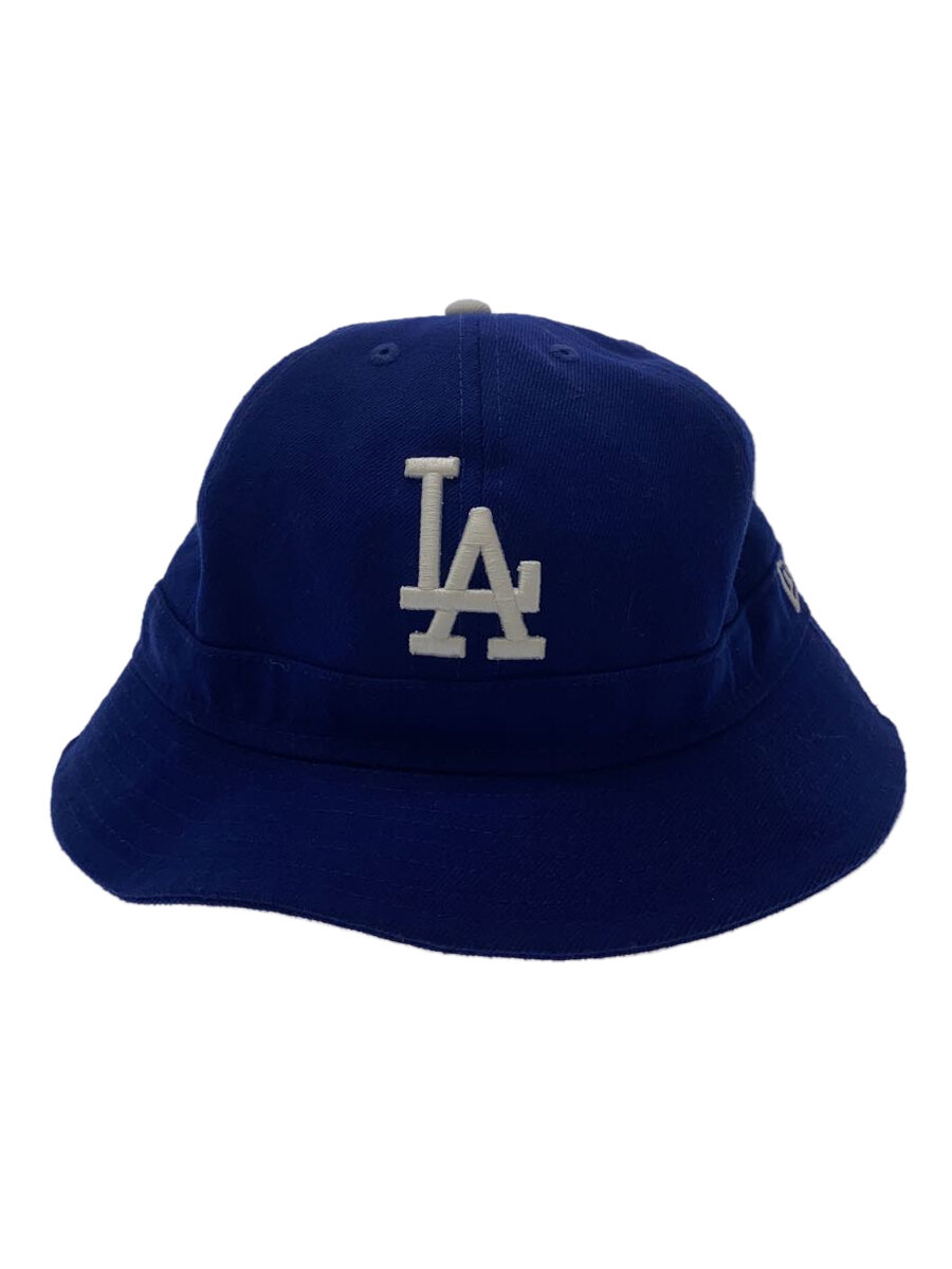 【中古】NEW ERA◆ハット/L/ポリエステル/BLU/無地/メンズ【服飾雑貨他】