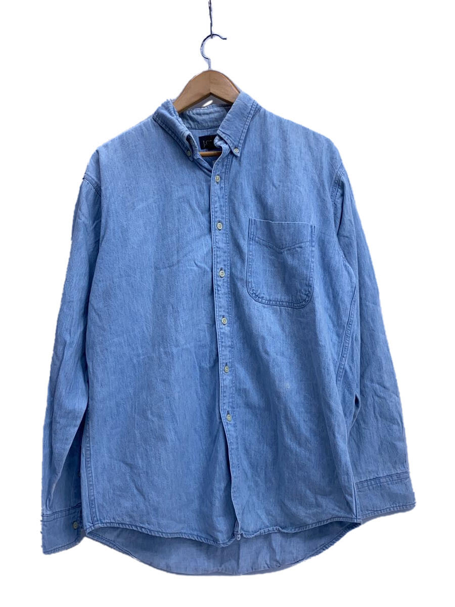 【中古】J.CREW◆USA製/巨人タグ/90s/デニムシャツ/小穴有/長袖シャツ/M/コットン/IDG//【メンズウェア】