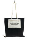 【中古】beautiful people◆トートバッグ/キャンバス/BLK/beautiful people//【バッグ】